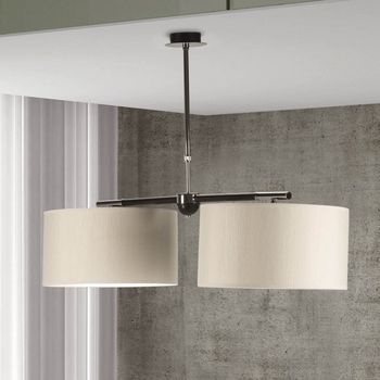 Lámpara colgante tamil beige (2 luces)