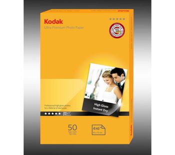 KODAK 100 x 150 mm Photo Paper - 50 Sheets