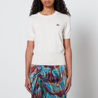 vivienne westwood bea cotton and cashmere-blend top - xs