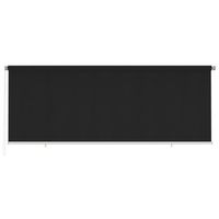 persiana enrollable de jardin hdpe negro 400x140 cm vidaxl