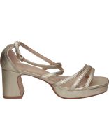sandalias de tacon polka 344 en oro 36