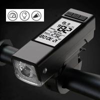 faro inalambrico de bicicleta 3 en 1 de 450 lumenes de brillo con bateria de 2000mah tipo c 3 modos de luz velocimetr