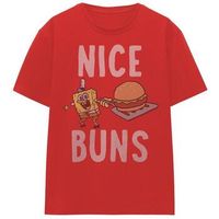 spongebob squarepants camiseta nice buns para mujer
