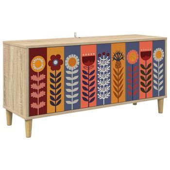 Mueble De Tv Essen 102 X 33 X 50 Cm Sonoma Madera De Ingeniería Vidaxl