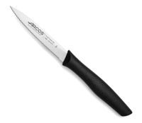 cuchillo mondador hoja serrada acero inoxidable 100 mm mango negro