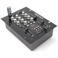 mezclador de audio vonyx stm-2300 2 canales usb eq 3 bandas negro