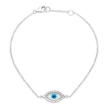 Pulsera de plata 925 ojo circonita