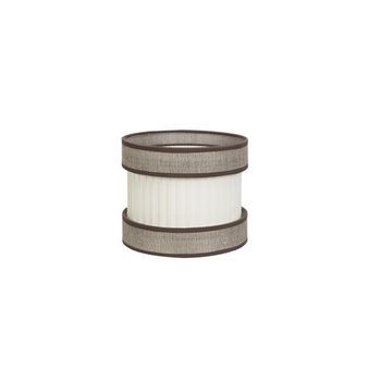 Pantalla Sobremesa Pequeña Home Marrón-beige E14 (ø18x18x18cm)
