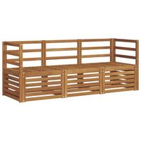 juegos de sofas 3 uds natural madera de acacia solida vidaxl