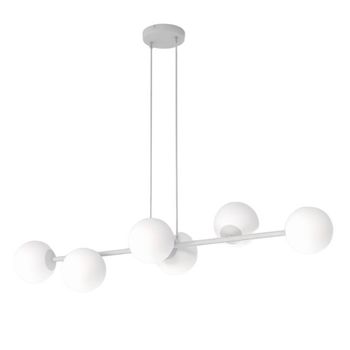 Lámpara colgante odra gris opal (6 luces)