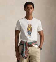 polo ralph lauren para hombre 710p07346001 camiseta de punto con polo bear blanco m casual algodon manga corta