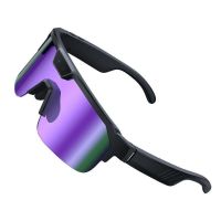 zeblaze gafas inteligentes camara ia altavoces traductor polarizadas moradas