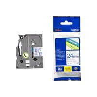 brother tze-253 original p-touch label tape 24mm x 8m blue on white