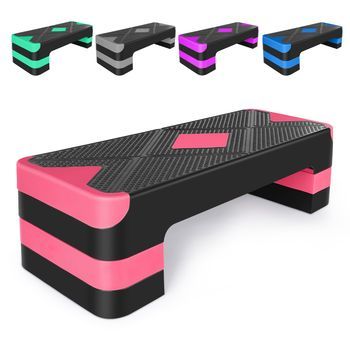 Step De Aeróbic - Plataforma De Fitness - Polietileno - Rojo (68.5x28x10cm)