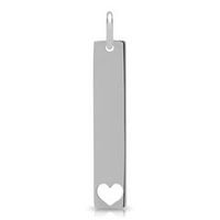 colgante con corazon recortado plata 925