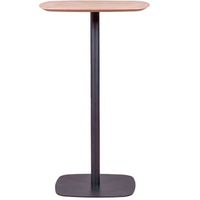 mesa alta para bar de estilo industrial 106cm de altura y 60x60x103cm - roble