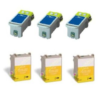 Compatible Multipack Epson Stylus Colour 1000 ICS Printer Ink Cartridges (6 Pack) -C13T01740110