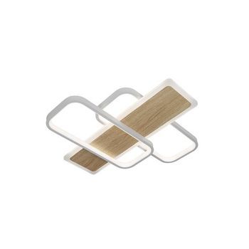Plafón Led 120w 13200lm 3000-6500k 50cm Blanco/haya Regulable Serie Forqueta