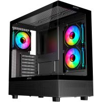 abysm danube sava h400 prime argb cristal templado usb-c 32 negra