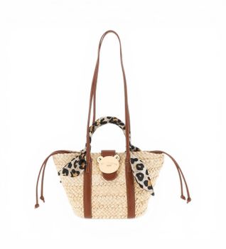 RUE MADAM PARIS para mujer. 1570 Bolso Soleil Basket animalprint (OSFA), Casual, Animal print, Poliuretano