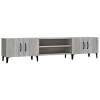 mueble para tv  mueble de salon  gabinete de tv madera contrachapada gris sonoma 180x315x40 cm