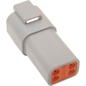Conector de cable eléctrico carcasa Deutsch 4 pines hembra gris