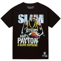 camiseta gary payton sonics slam cover de mitchell  ness en negro