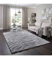 limba 13020 - alfombra pelo suave - efecto 3d - gris