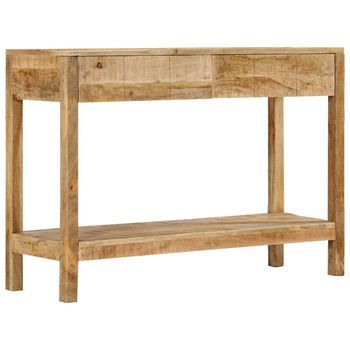 Mesa Consola Con 2 Cajones Madera Maciza De Mango 110x35x75 Cm Vidaxl