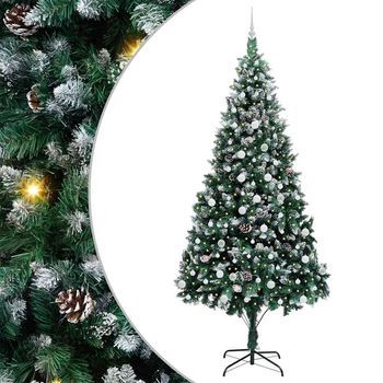 Árbol De Navidad Artificial Verde 240 Cm Pvc Y Acero Y Plástico Vidaxl