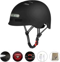 casco de ciclismo ultraligero casco de bicicleta casco de scooter electrico luz trasera inteligente para bicicleta c
