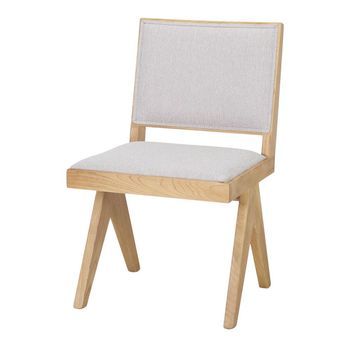 Silla De Madera Tapizada Cloudiq 51x87x59