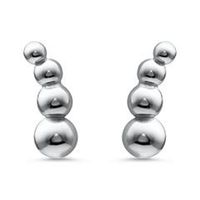 bolas ear climber de plata 925