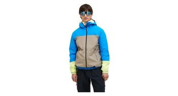 Chaqueta impermeable peak performance trail 2 5l hipe azul beige