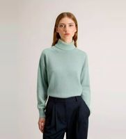 woolrich para mujer cfwwkn2027fruf5067 jersey de cuello alto en mezcla verde xs casual lana