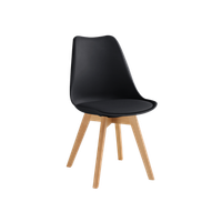 set de 4 sillas de comedor mavis negro