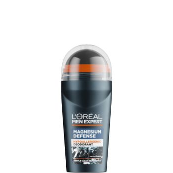 Desodorante roll-on hipoalergénico 48 horas Magnesium Defence de L'Oréal Paris Men Expert 50 ml