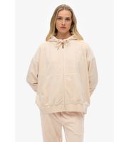 superdry para mujer w2012544a sudadera country club velour ziphood rosa m casual poliester