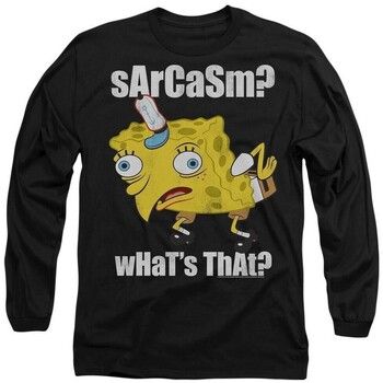 Spongebob Squarepants Tops y Camisetas Sarcasm Meme para mujer