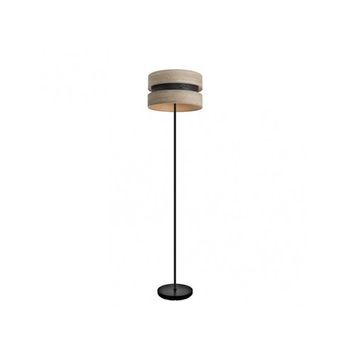 Pie Salon Colet 1xe27 Negro/madera Gris 160x40x40 Cm