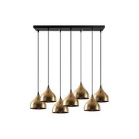 lamparas colgantes y de arana soniti 88x40x114 cm color negro dorado vente-unique