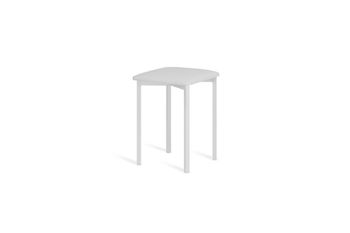 Taburete 45 cm  asiento blanco estructura blanco