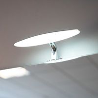 lampara led ovalada para instalacion en borde de espejo  alba