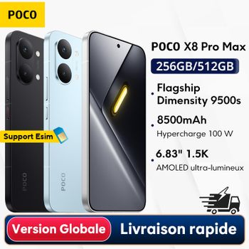 Versión Global del smartphone POCO X8 Pro Max, procesador Dimensity 9500s, batería de mAh, cámara principal de 50 MP, HyperCharge W, compatible con NFC