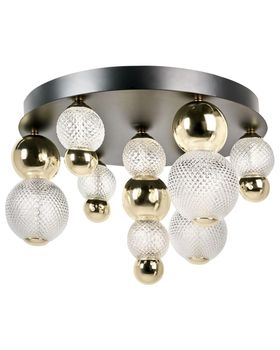 Lámpara led de techo  vidrio dorado