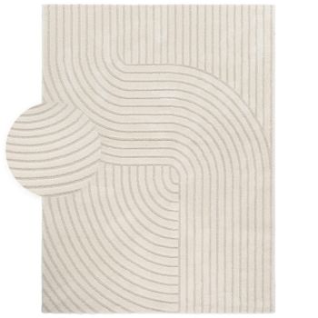 Alfombra moderna Aurora crema 200x280 cm