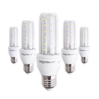 aigostar - pack de 5 bombillas led e27 9w casquillo gordo luz blanca fria 6400k angulo 360 810 lumenes no regulable b5 t3 3u