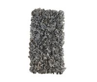 alfombra de algodon y poliester gris 60x120 cm