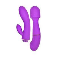 loving joy dua vibrador intercambiable con 2 accesorios