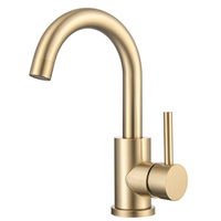 grifo lavabo dorado grifo de bano mezclador monomando - lomazoo lysa
